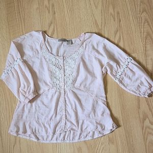 Art & Soul lace inset top